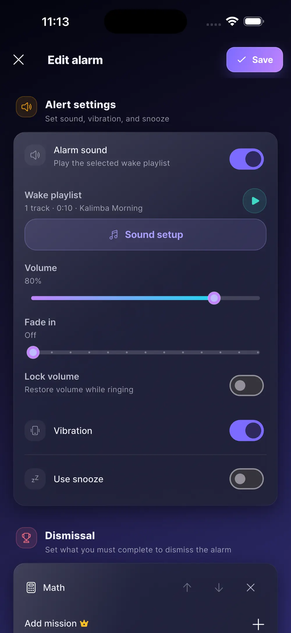 Stay-awake check screen