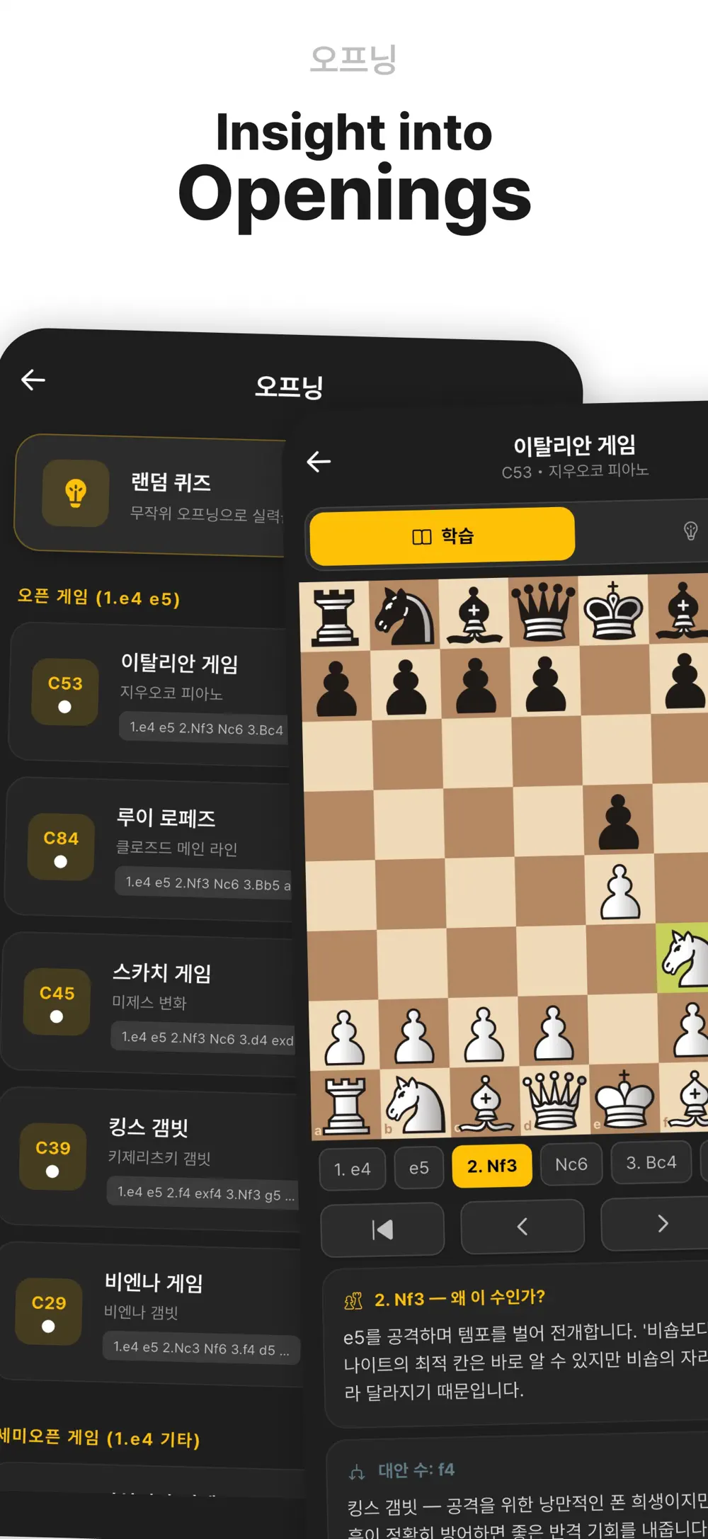 정밀한 게임 리뷰 화면