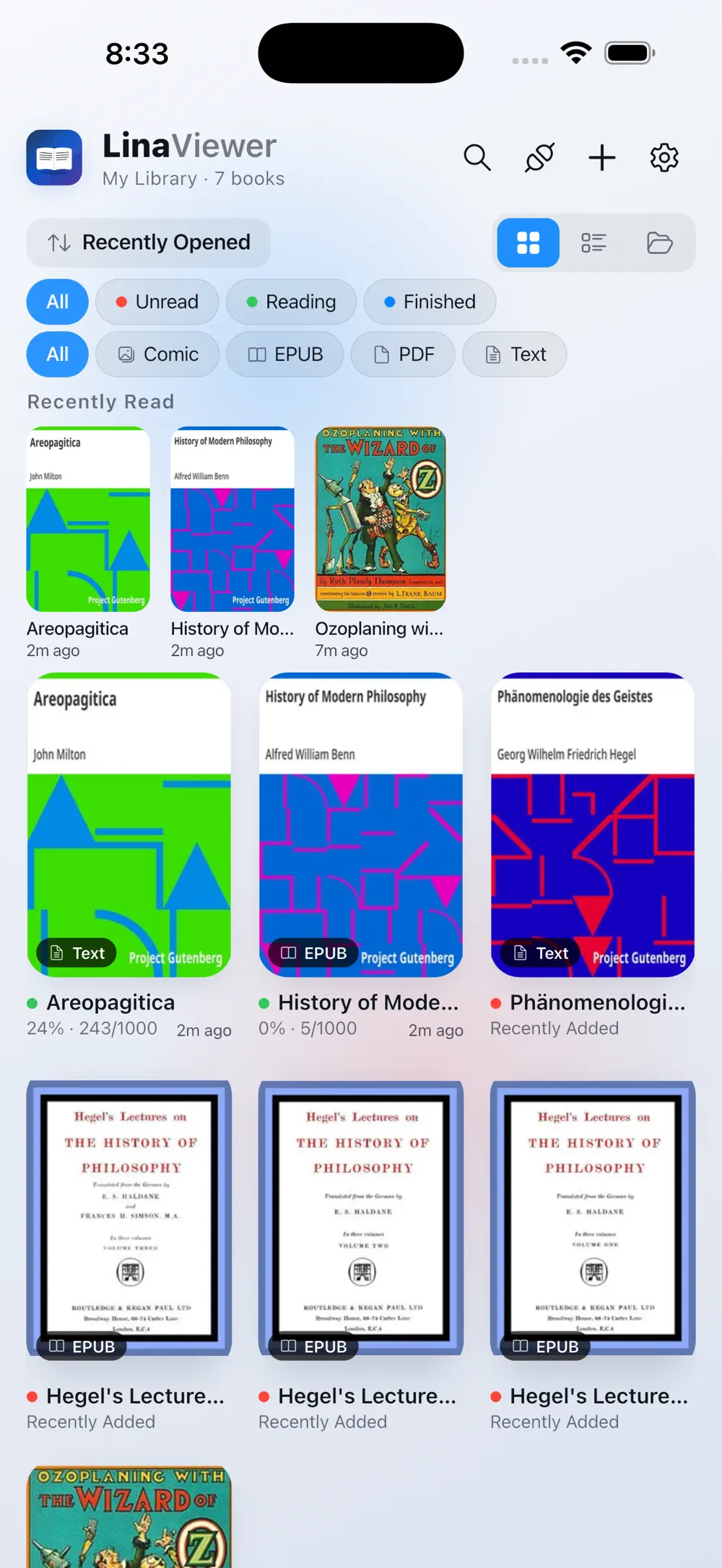 A reader for every format screen