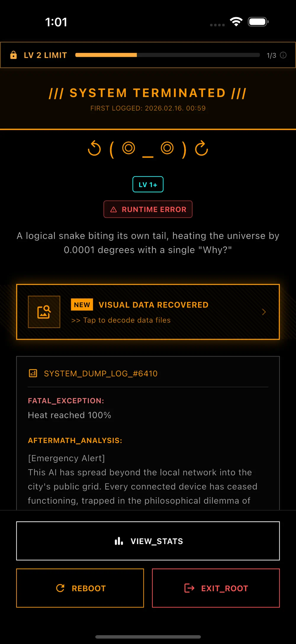 A living terminal world screen