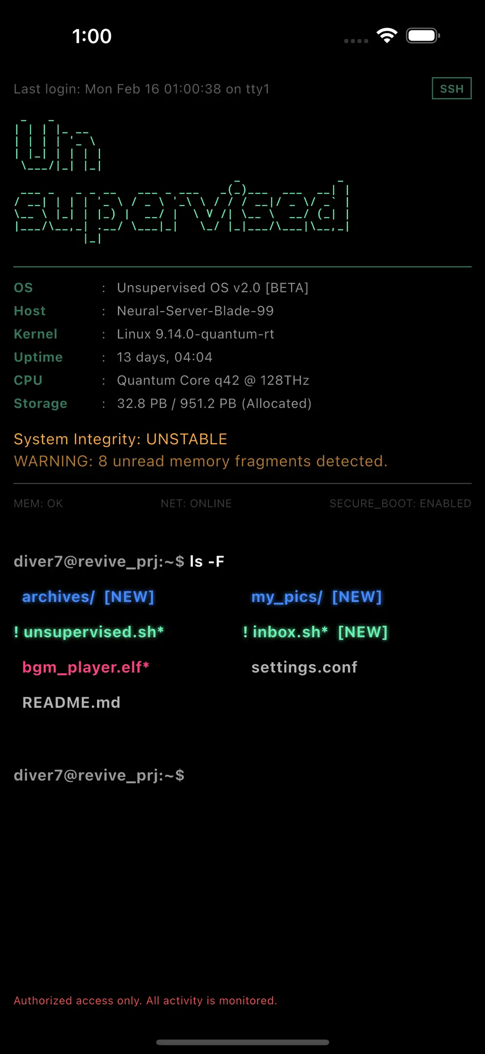 Fifty endings and NetWar screen